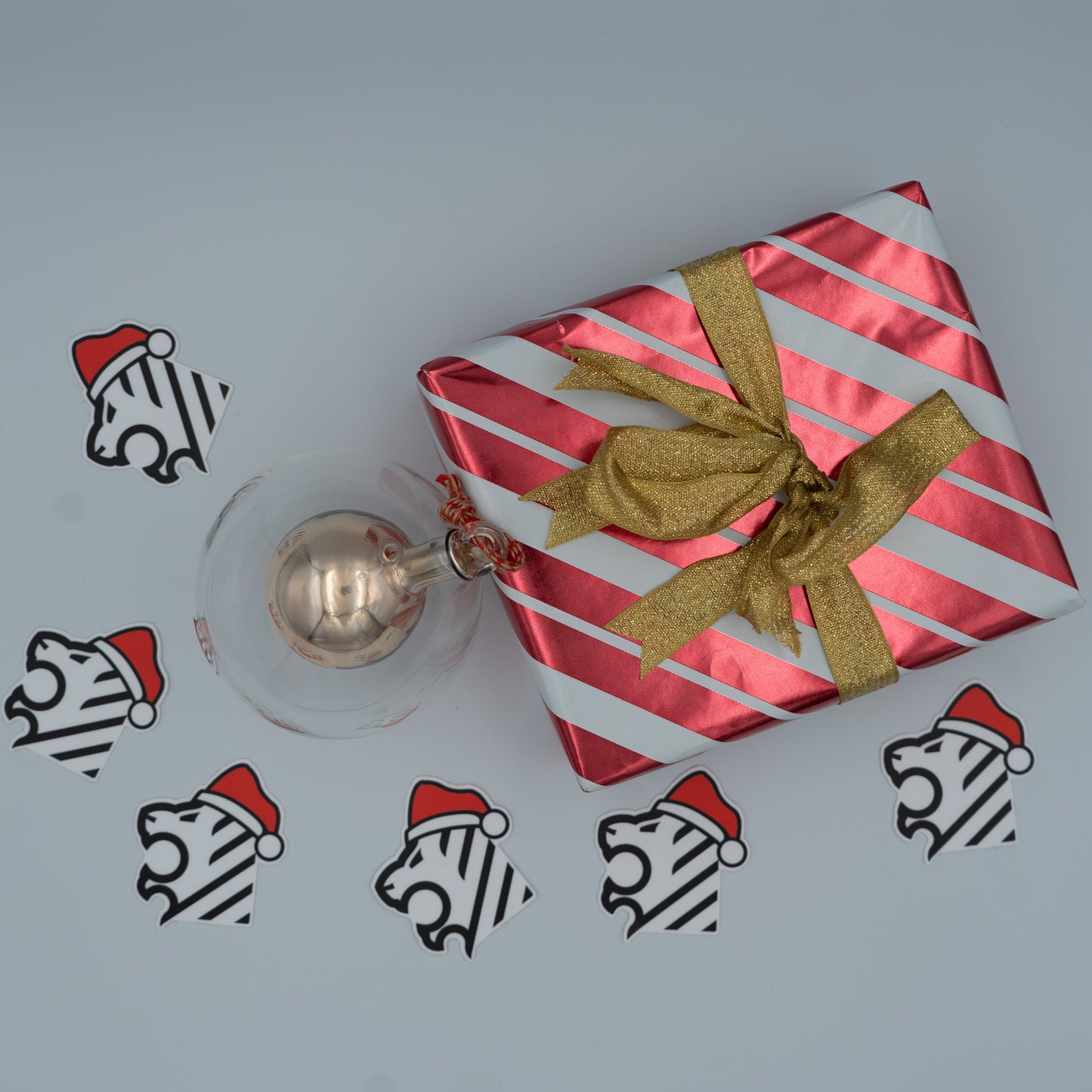 LION HEAD SANTA STICKER