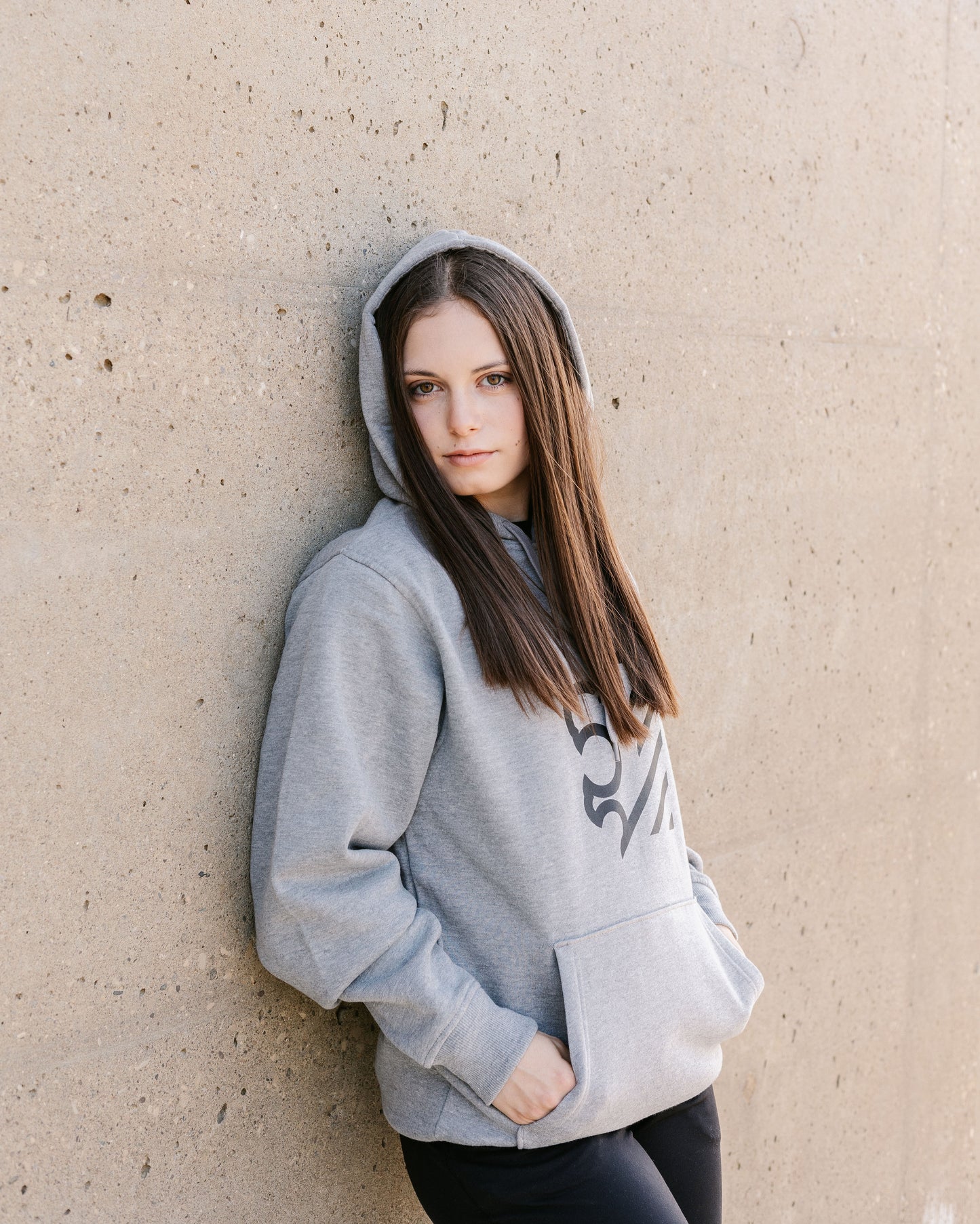 GREY LION HEAD HOODIE